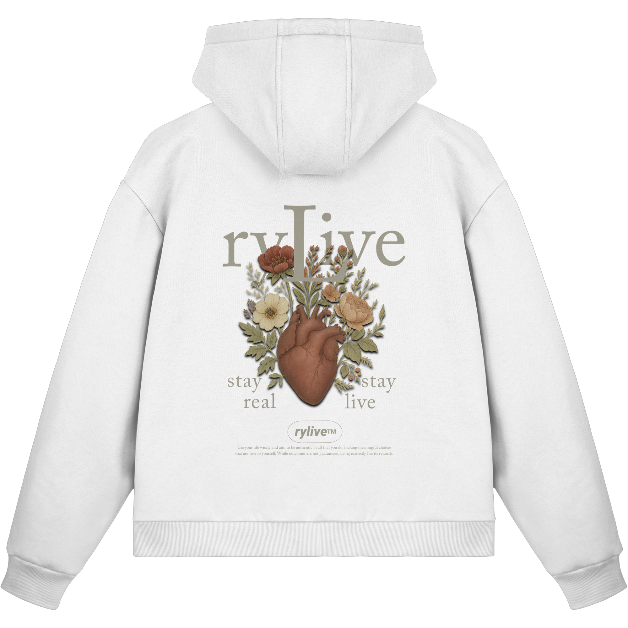 rylive Unisex Boxcut Zipper // Heart Flower