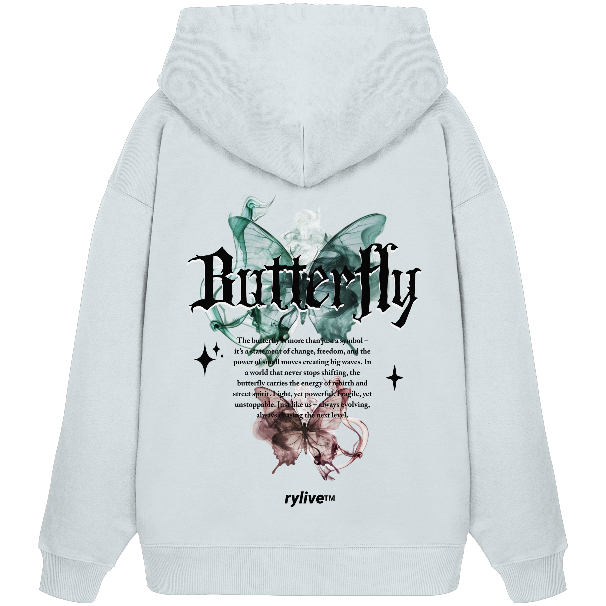 rylive Unisex Oversized Hoodie // Butterfly