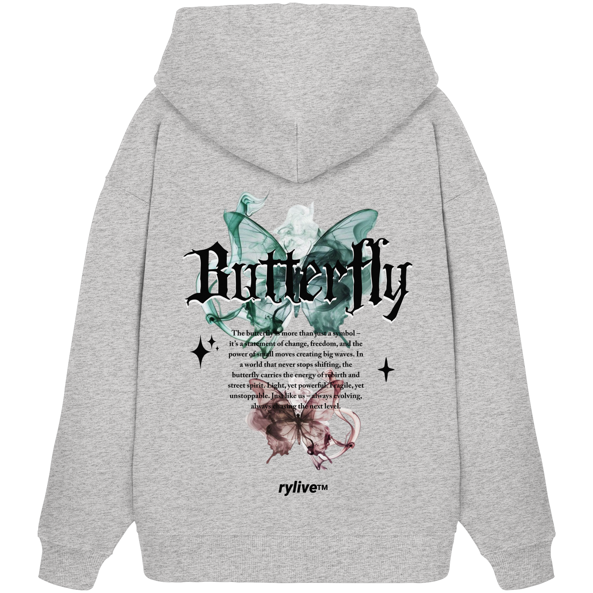 rylive Unisex Oversized Hoodie // Butterfly