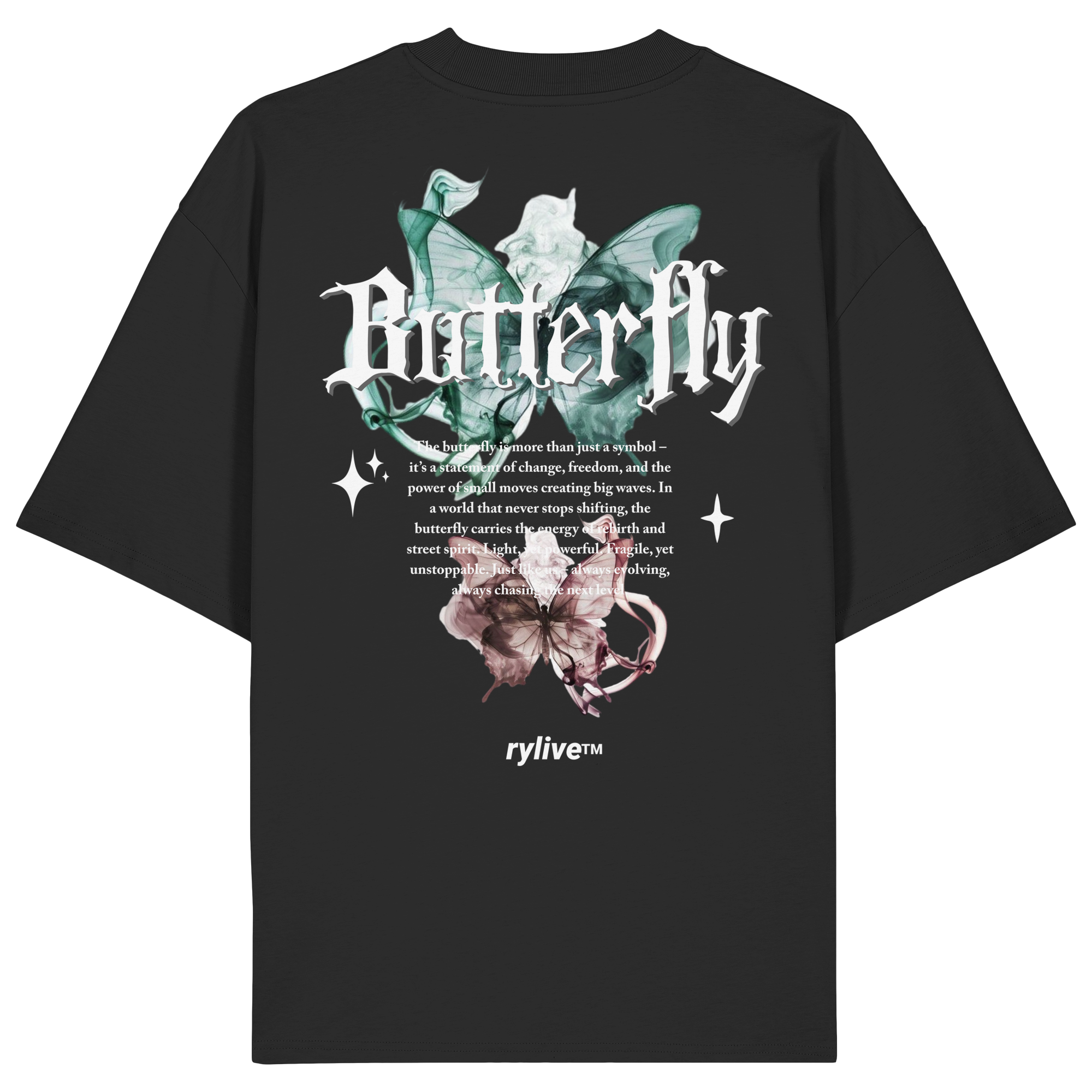 rylive Unisex Oversized T-Shirt // Butterfly