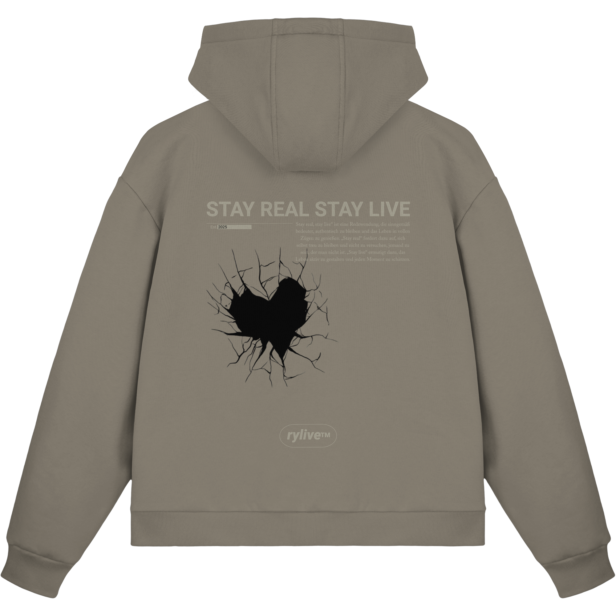 rylive Boxcut Zipper // Stay real Stay live