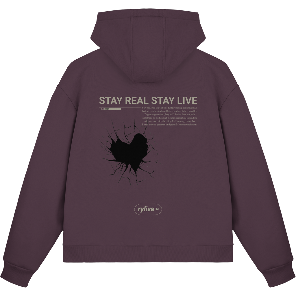 rylive Boxcut Zipper // Stay real Stay live