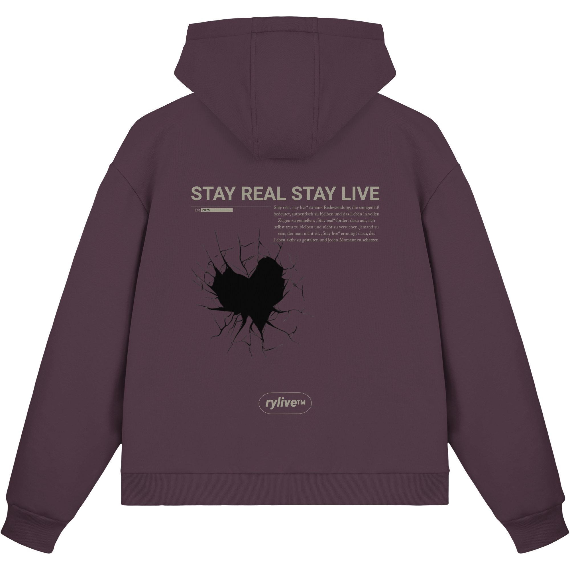 rylive Boxcut Zipper // Stay real Stay live