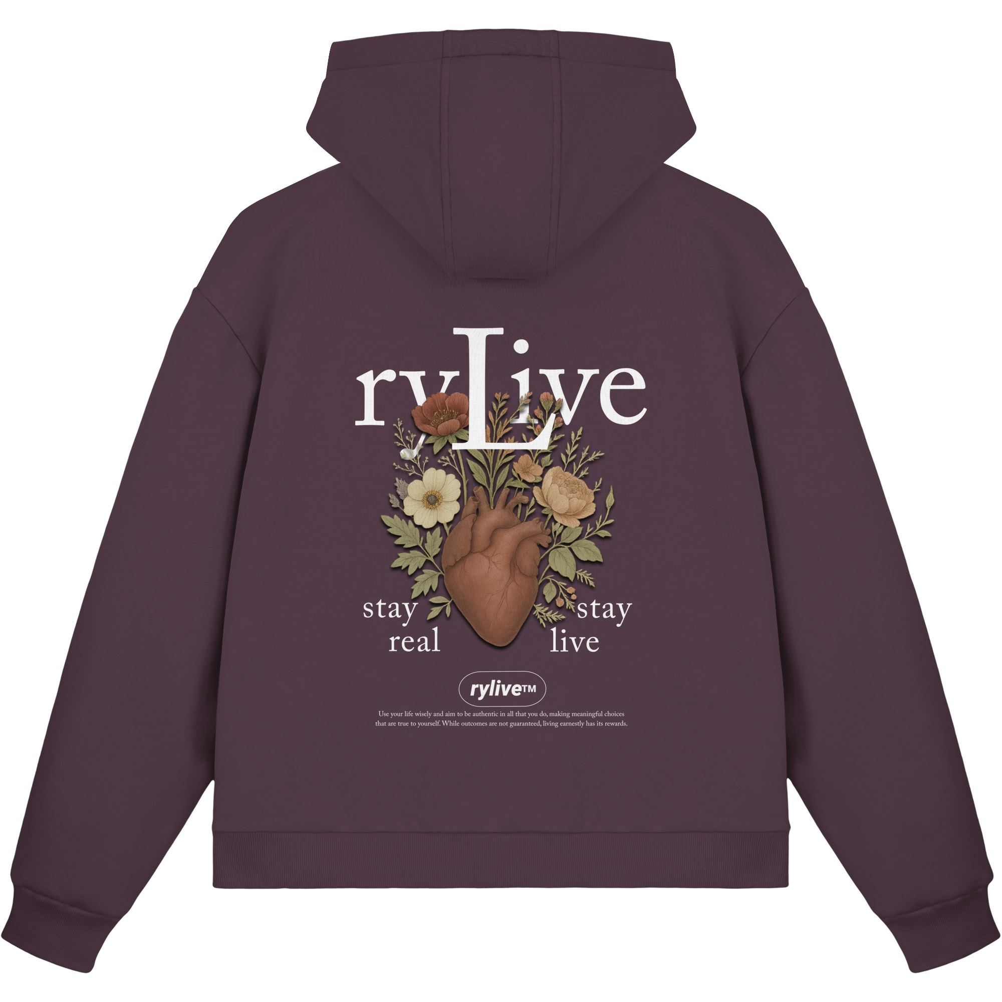 rylive Unisex Boxcut Zipper // Heart Flower