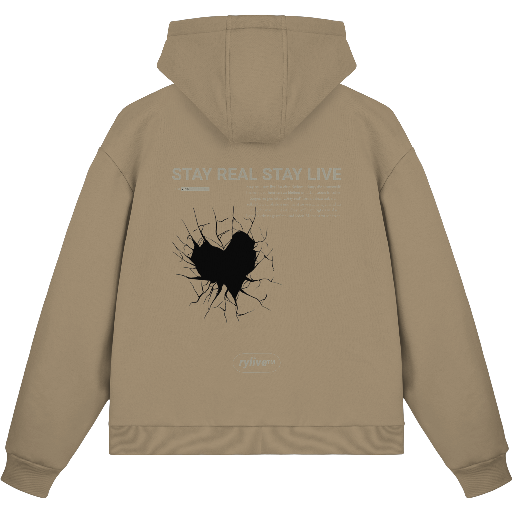 rylive Boxcut Zipper // Stay real Stay live