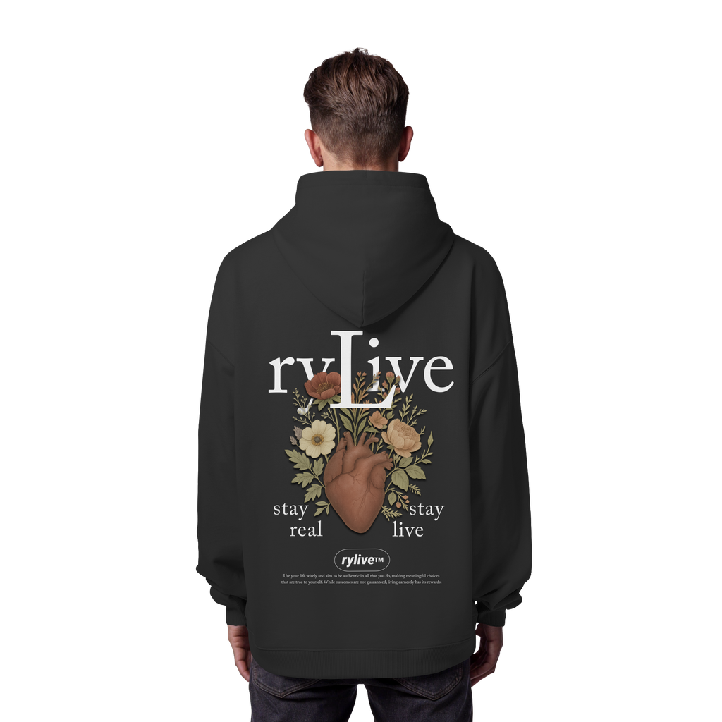 rylive Unisex Oversize Hoodie // Heart Flower