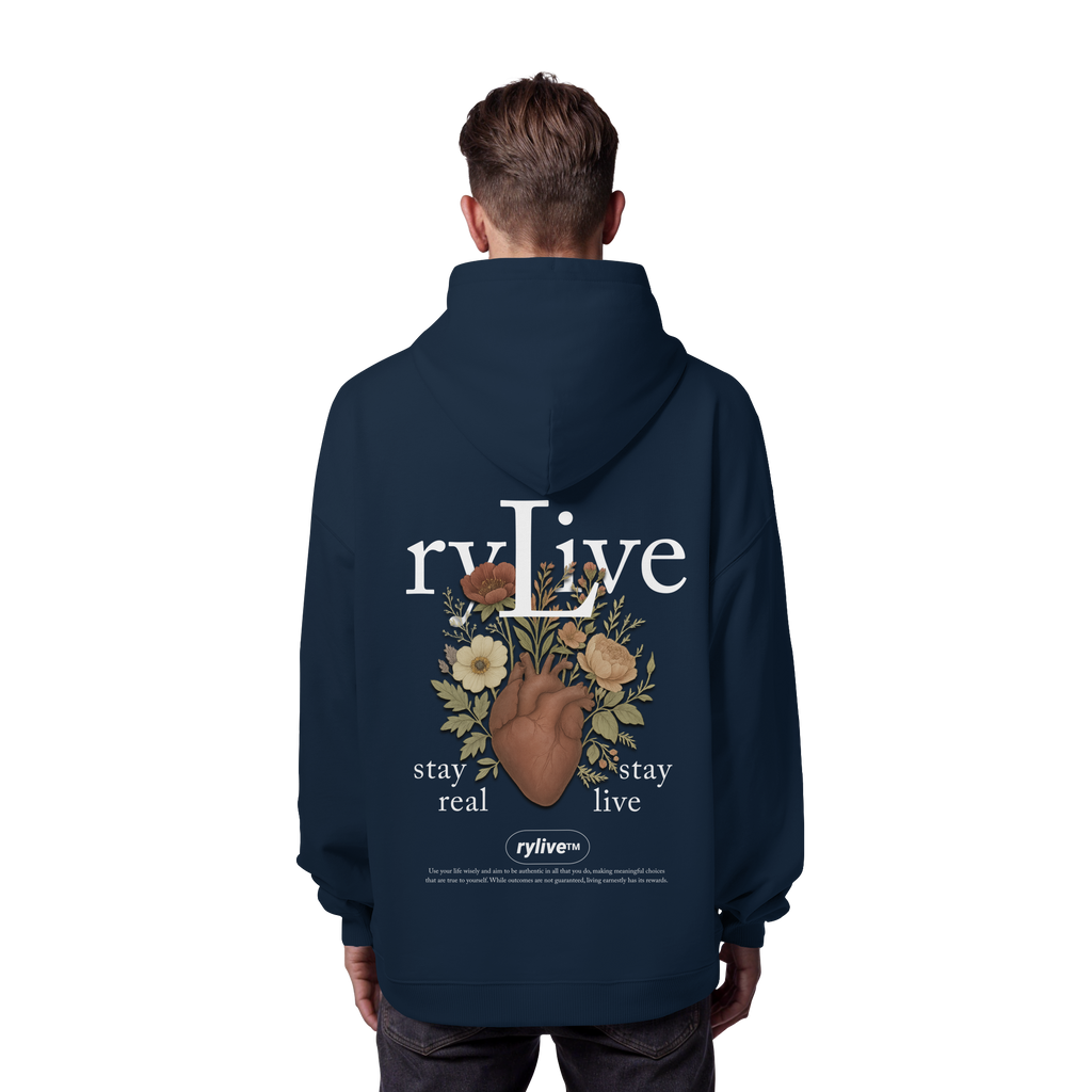 rylive Unisex Oversize Hoodie // Heart Flower