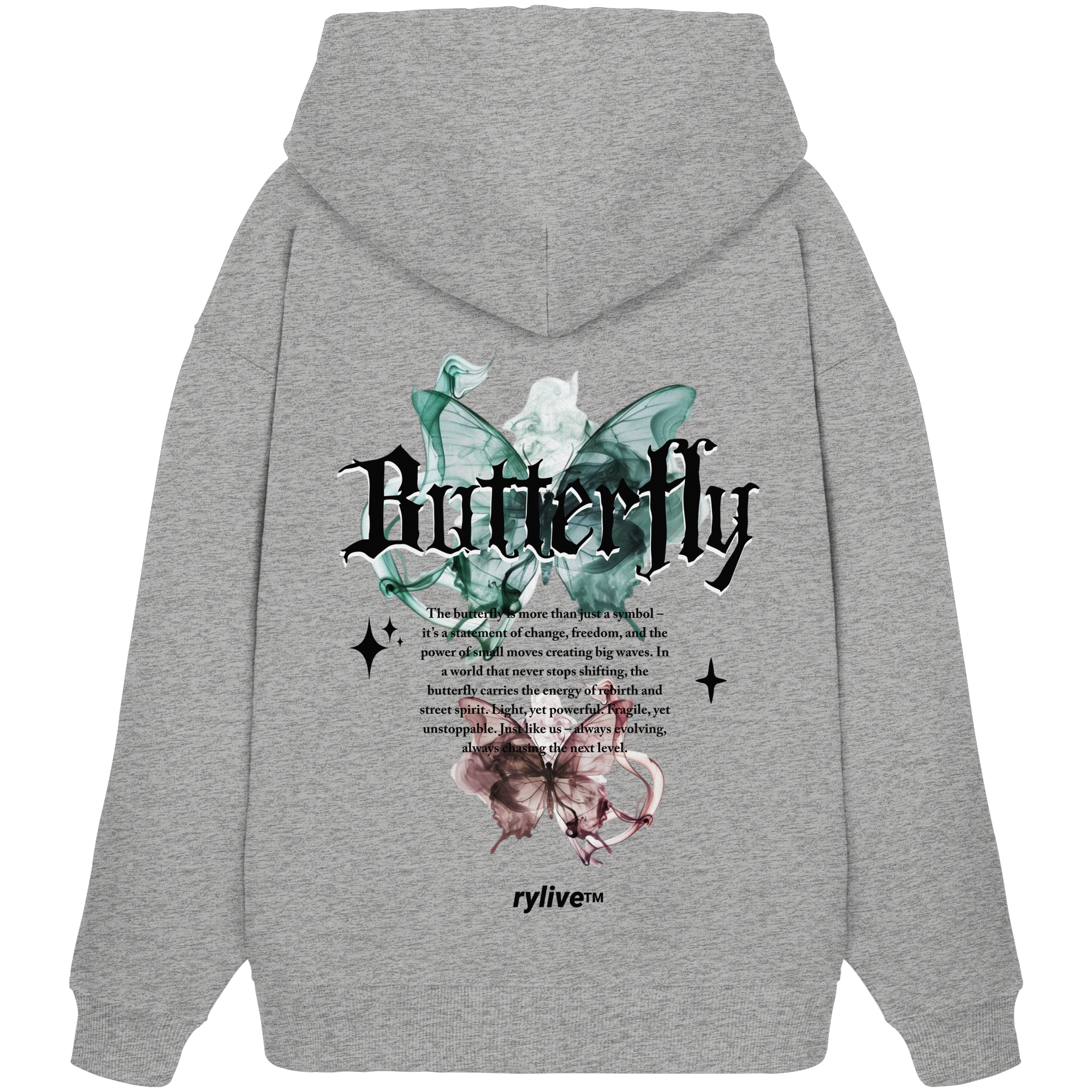 rylive Unisex Oversized Hoodie // Butterfly