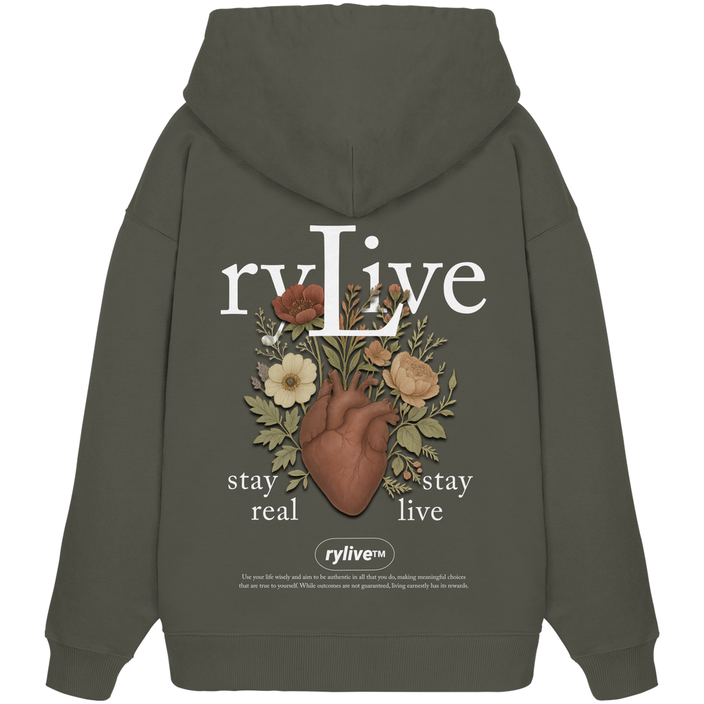 rylive Unisex Oversize Hoodie // Heart Flower