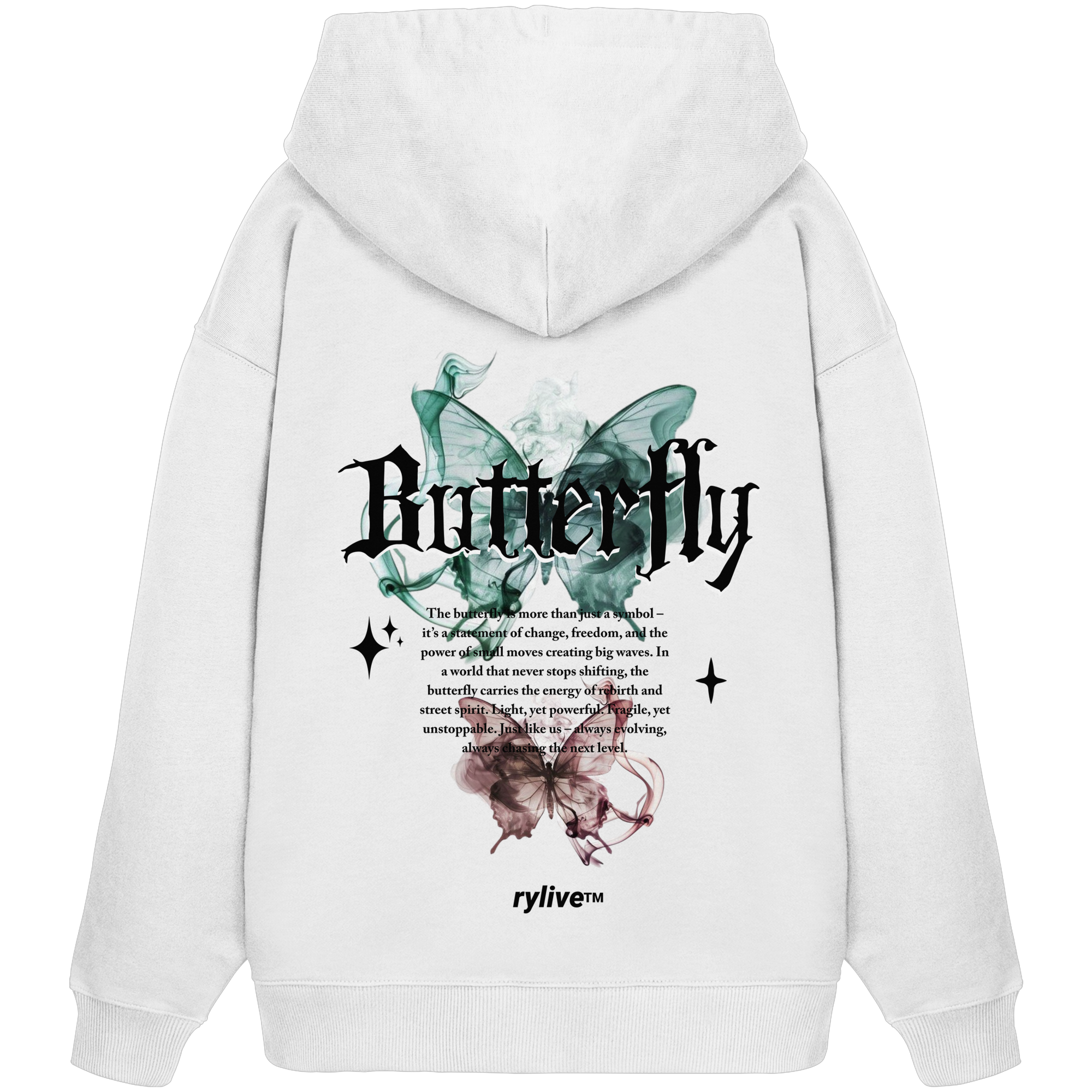 rylive Unisex Oversized Hoodie // Butterfly