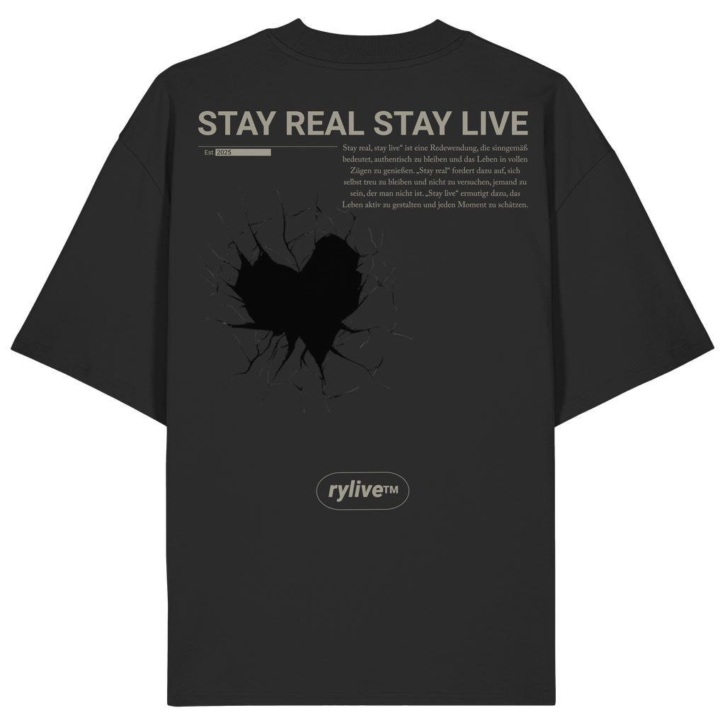 rylive Unisex Oversized T-Shirt // Stay real Stay Live