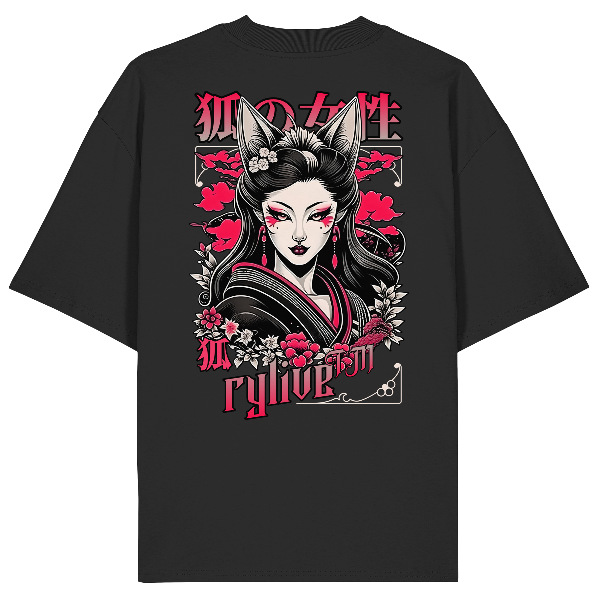 rylive Unisex Oversized T-Shirt // Kitsune