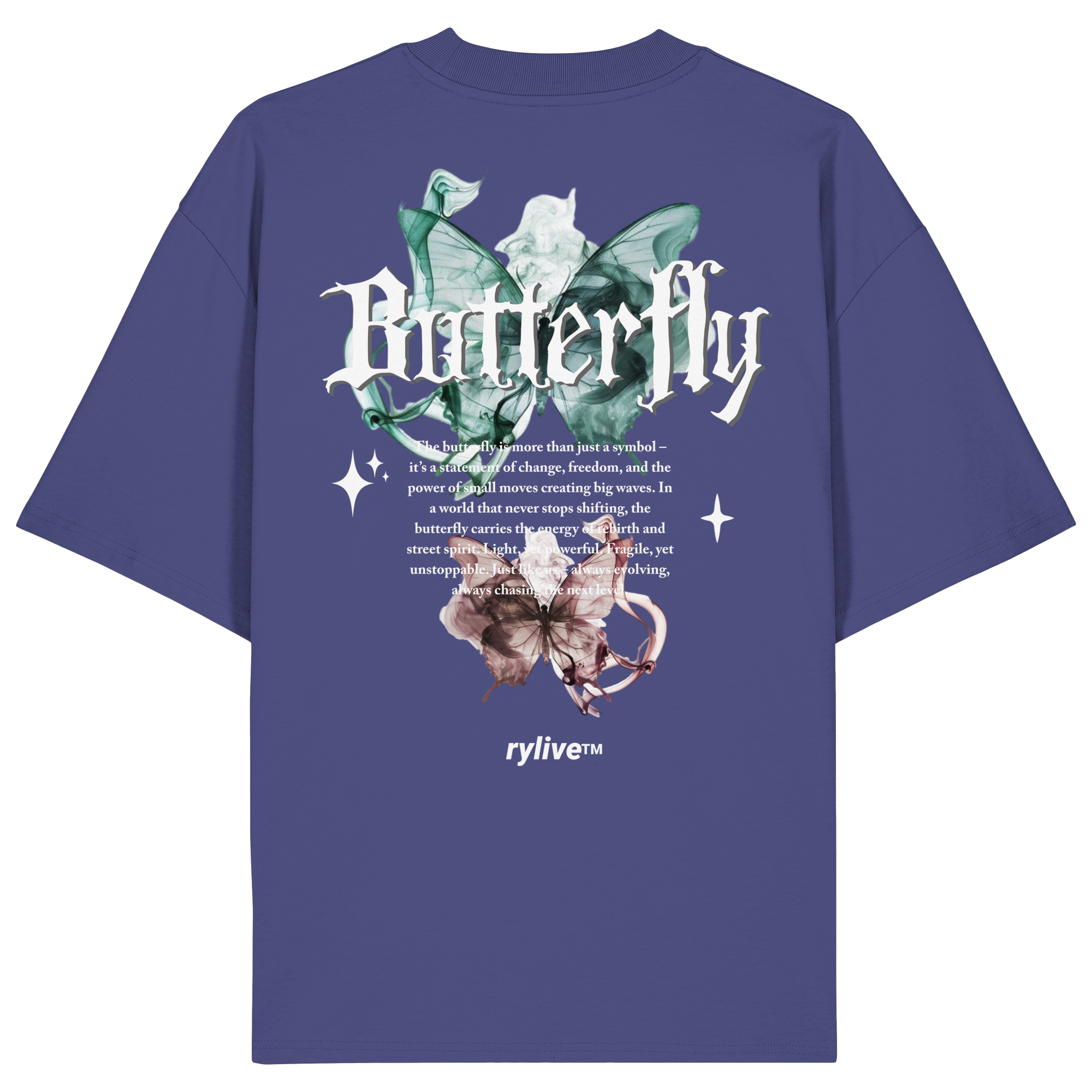 rylive Unisex Oversized T-Shirt // Butterfly