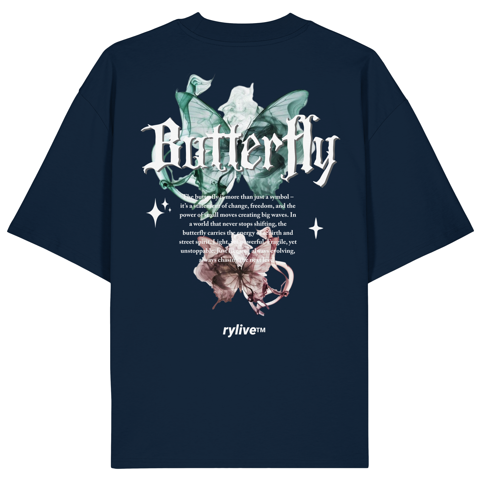 rylive Unisex Oversized T-Shirt // Butterfly