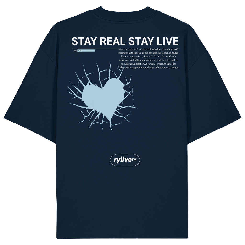 rylive Unisex T-Shirt Oversized // Stay real Stay Live