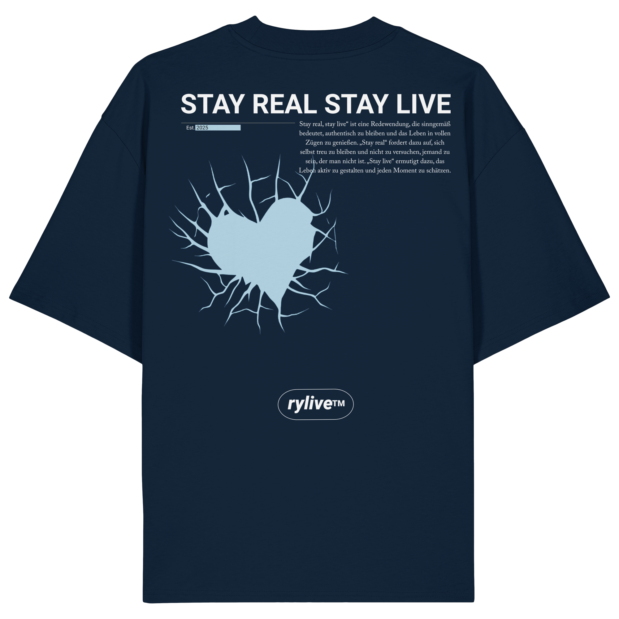 rylive Unisex T-Shirt Oversized // Stay real Stay Live