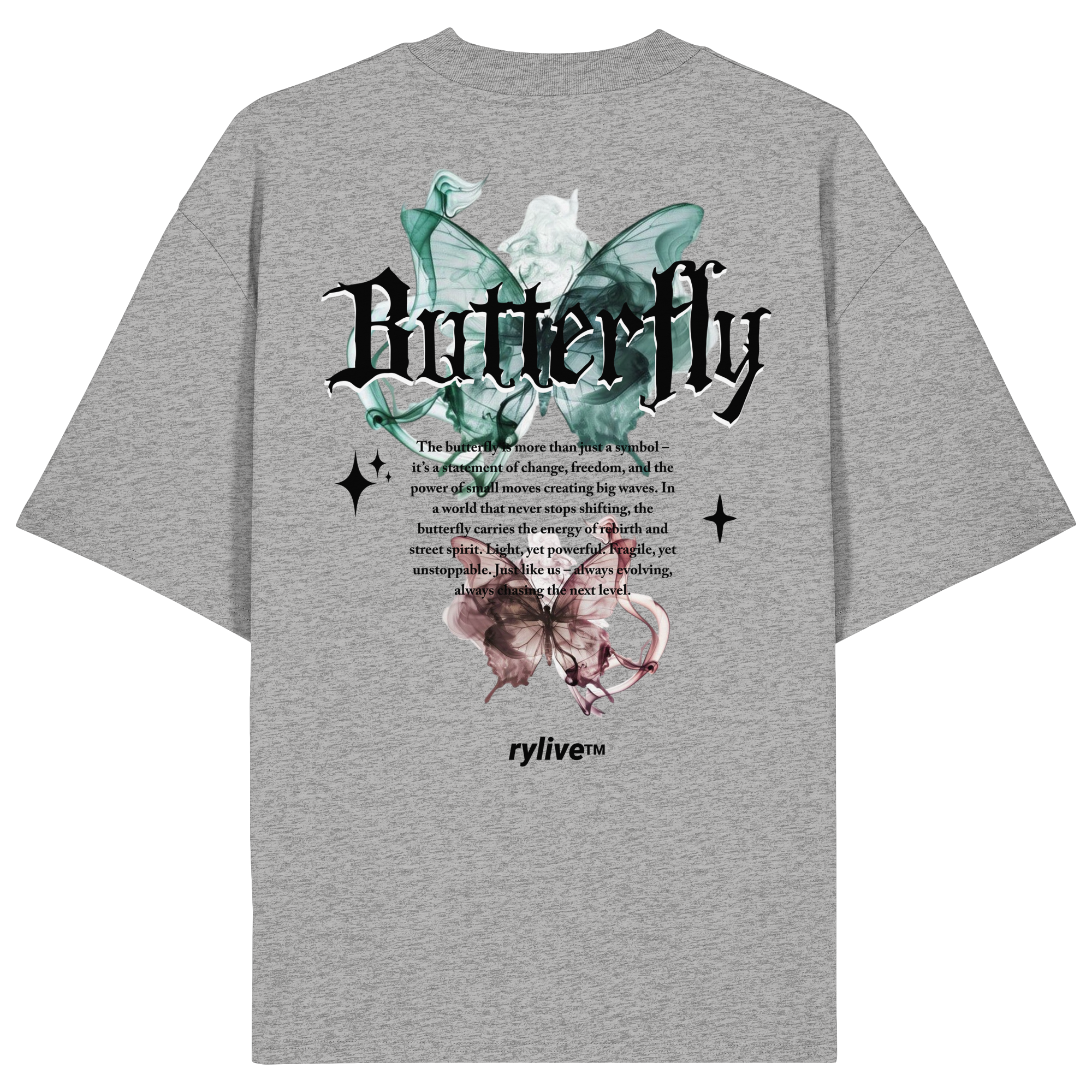 rylive Unisex Oversized T-Shirt // Butterfly