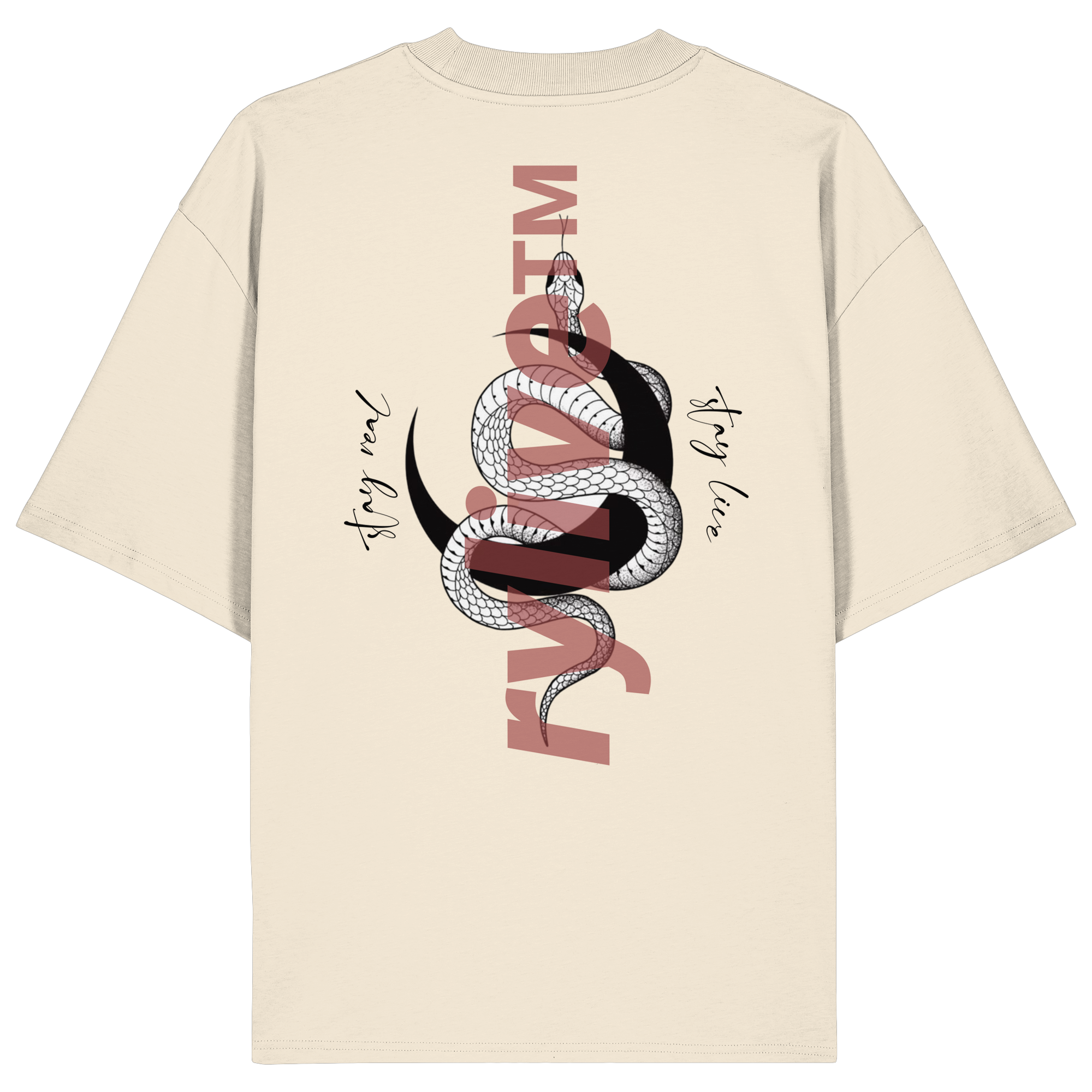 rylive Unisex Oversized T-Shirt // Snake