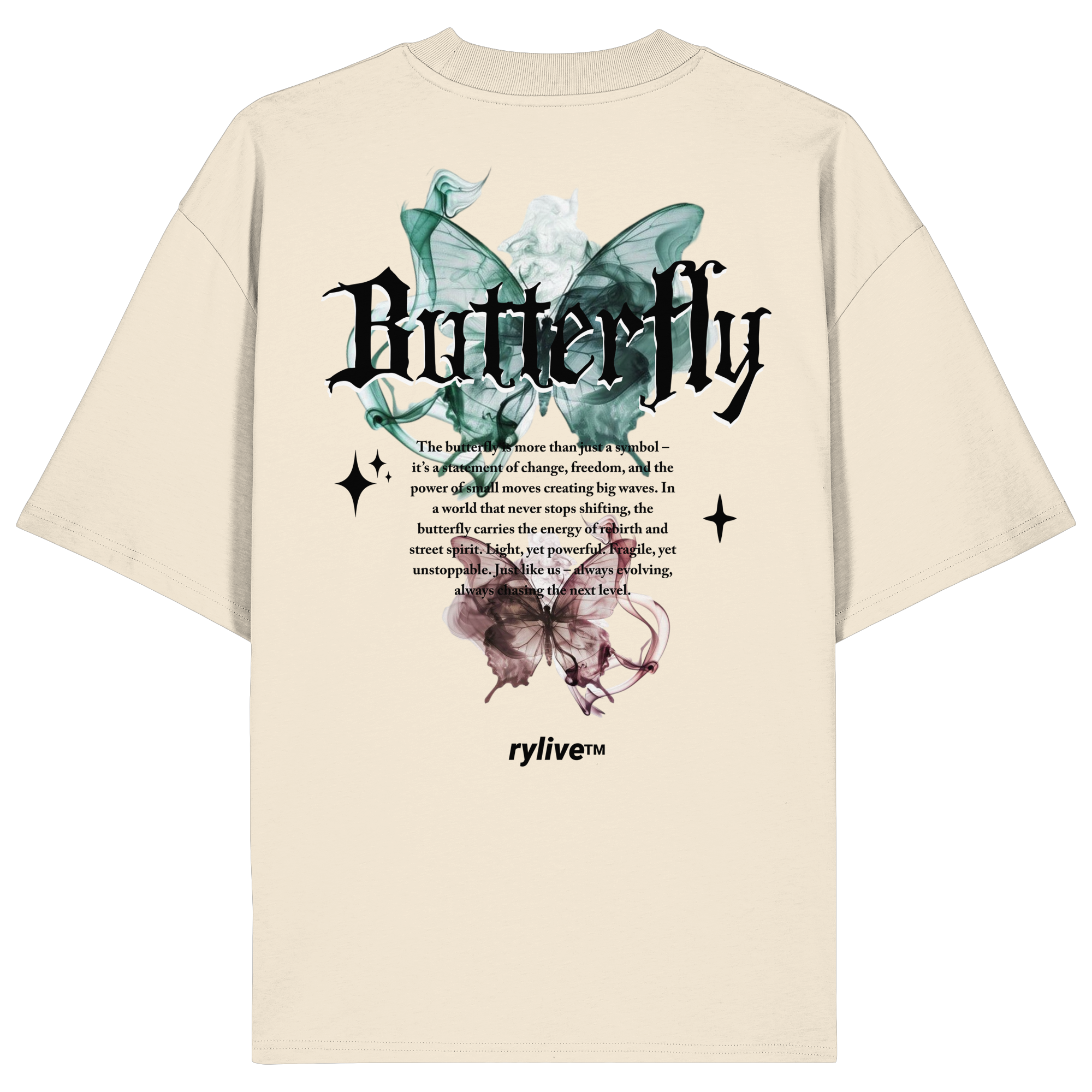 rylive Unisex Oversized T-Shirt // Butterfly