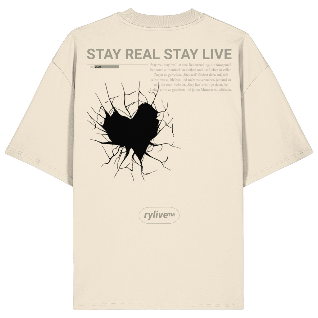 rylive Unisex Oversized T-Shirt // Stay real Stay Live