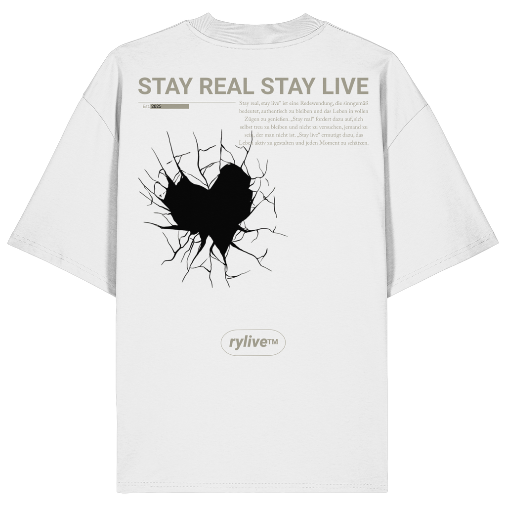 rylive Unisex Oversized T-Shirt // Stay real Stay Live