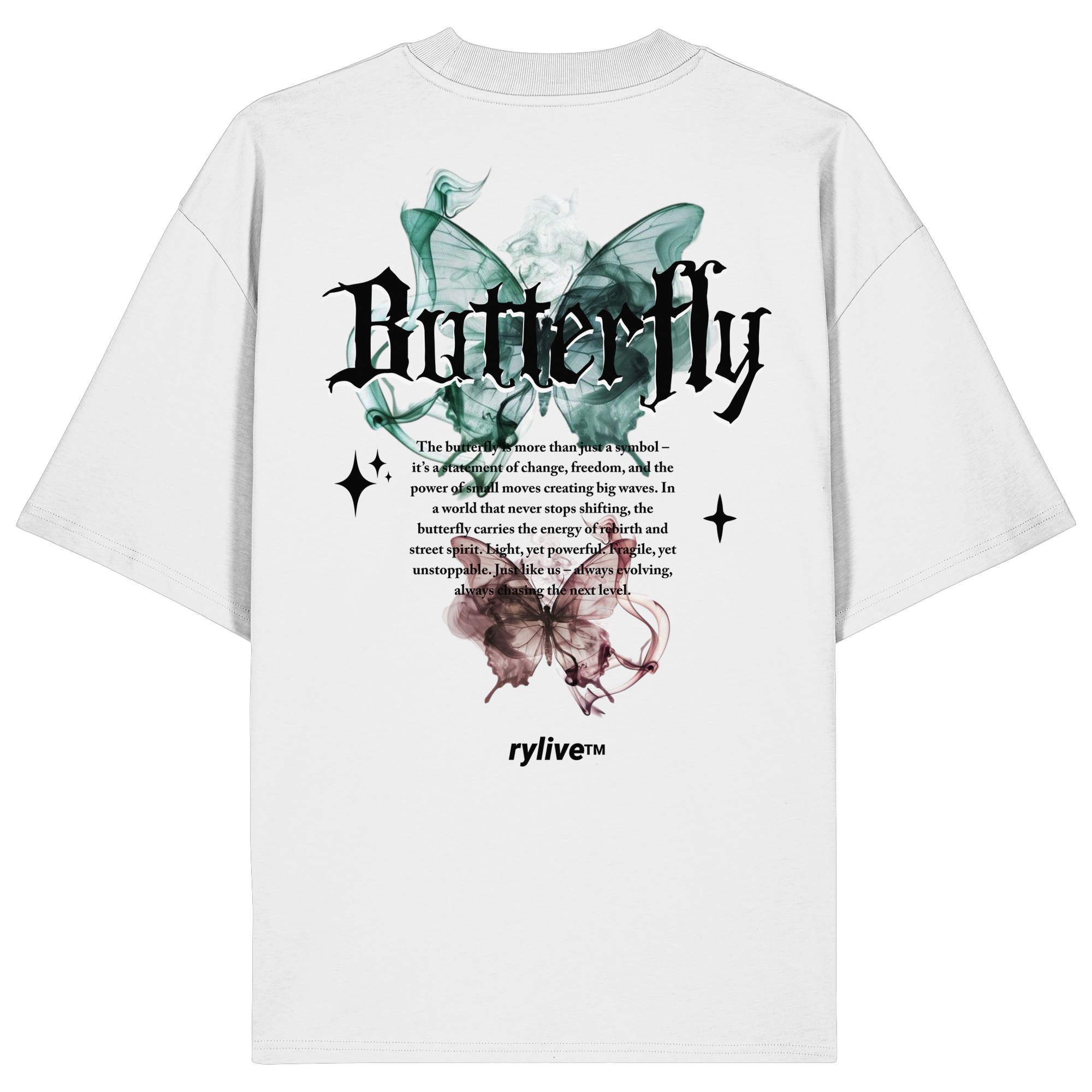 rylive Unisex Oversized T-Shirt // Butterfly
