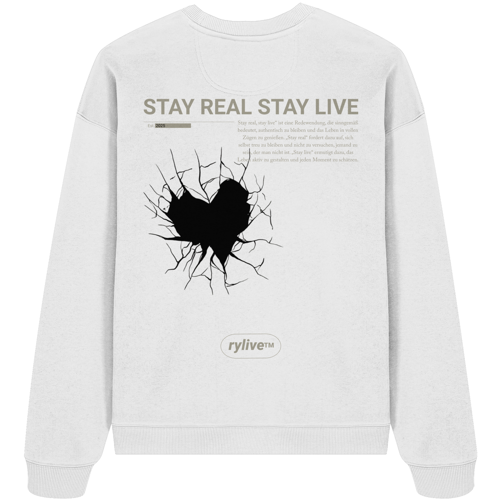 rylive Unisex Oversized Sweatshirt // Stay real Stay Live